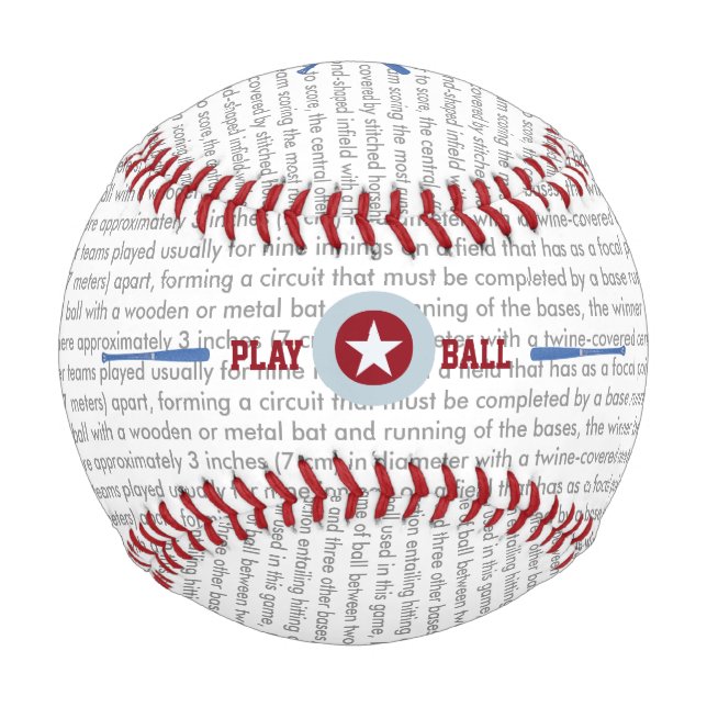 Bienenstock-personalisiert Baseball (Rückseite)