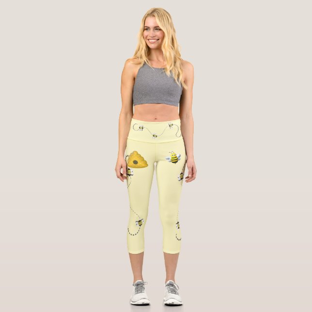 Bienenstöcke Cool Capri Leggings (Vorderseite)