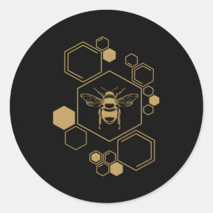 Bienenstöcke Honeycomb Honey Beekeeper Biene Runder Aufkleber