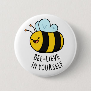 Bienenstöcke in Ihrem selbst Funny Bee Pun Button