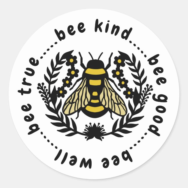 Bienenstöcke Runder Aufkleber (Vorderseite)