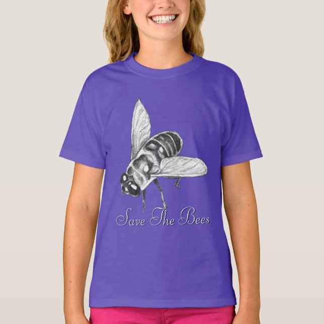 Bienenstöcke T - Shirt Honeybee Shirt Rette die Bi (Vorderseite)