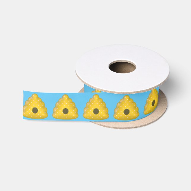 Bienenstockmuster Cool Satinband (Spule)