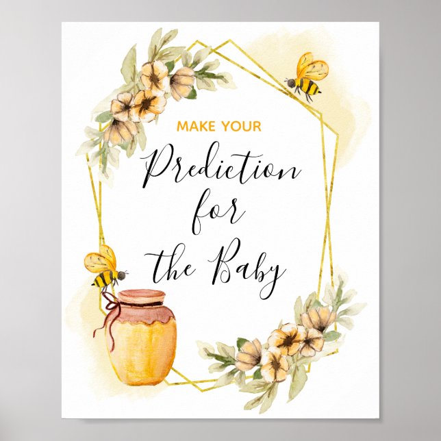 Bienenstromvorhersagen für Babypost Poster (Vorne)