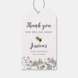 Bienenstube Wildblume Babydusche Geschenkanhänger