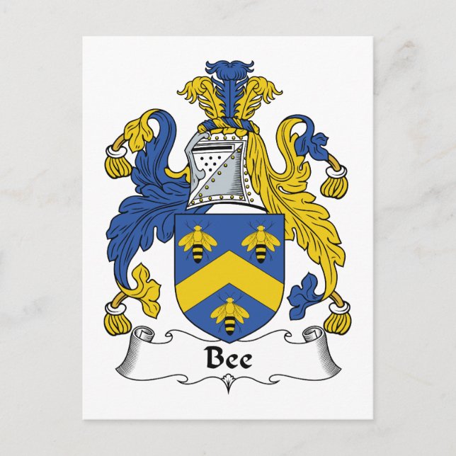 Bienenstück-Familienwappen Postkarte (Vorderseite)