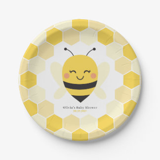 Bienenstudio-Teller mit Honeycomb-Design Pappteller