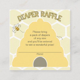 Bienenstuhl-Raffle-Ticket für Babydusche Begleitkarte