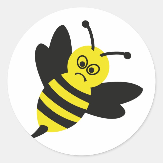 Bienensymbol Runder Aufkleber (Vorderseite)