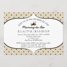 Bienenthema - Einladung zur Baby Dusche - Mami to 
