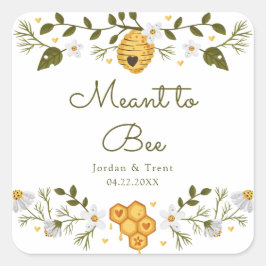 Bienenthema-Gastgeschenk Hochzeit/Geschenkaufklebe Quadratischer Aufkleber