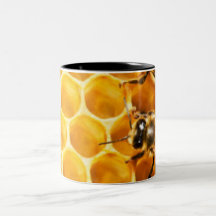 Bienenwabe und Bienen-Muster-Entwurf