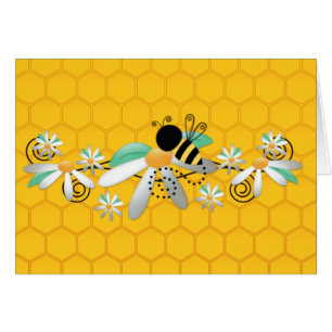Bienenwaben-Bienen und Gänseblümchen