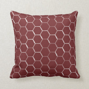 Bienenwaben-Bienenstock-Hexagon-Muster in Kissen