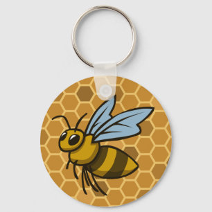 Bienenwaben-Hummel-Biene Schlüsselanhänger