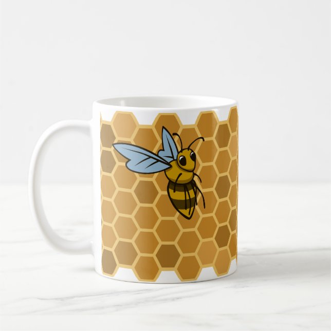 Bienenwaben-Hummel-Bienen Kaffeetasse (Links)