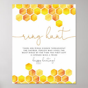 Bienenwaben-Ring-Jagd-Junggesellinnenabschied-Spie Poster