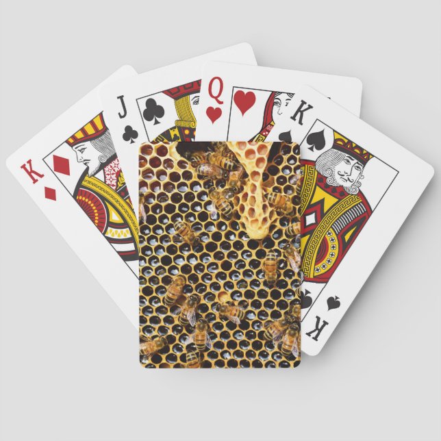 Bienenwaben-Spielkarten Spielkarten (Rückseite)