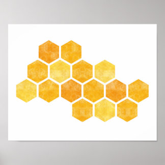 Bienenwabengelb Poster
