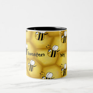 Bienenwabenkollage Zweifarbige Tasse