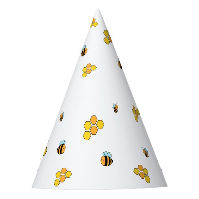 Bienenwabenkraub Gemustert Partyhütchen (Vorderseite)