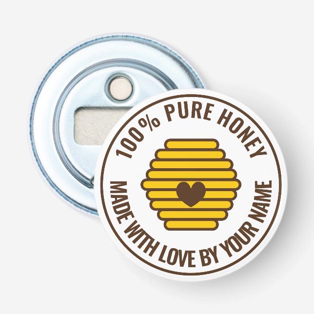 Bienenwabenzieher Flaschenöffner (Vorderseite)