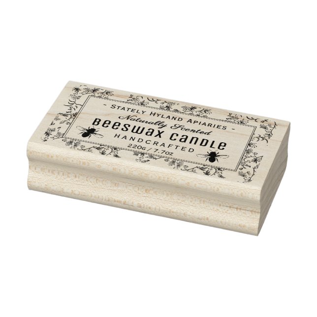 Bienenwachs Blütenhandgefertigte Kerze abgerundete Gummistempel (Stempel)