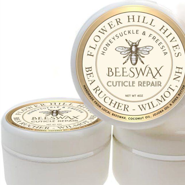 Bienenwachs-Cuticle Reparatur Goldgrenze auf Elfen Runder Aufkleber (Von Creator hochgeladen)