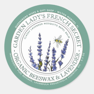 Bienenwachs-Lavendel-Mücke Repellant Lotion-Bar Runder Aufkleber
