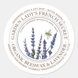 Bienenwachs-Lavendel-Mücke Repellant Lotion Bar Runder Aufkleber