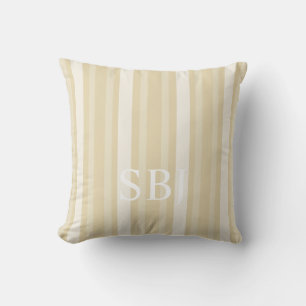 Bienenwachs Viktorianischer Streifen mit Monogramm Kissen