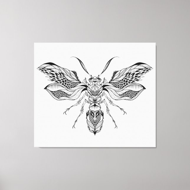 Bienenwaschbecken Tattoo 6 Leinwanddruck (Vorderseite)