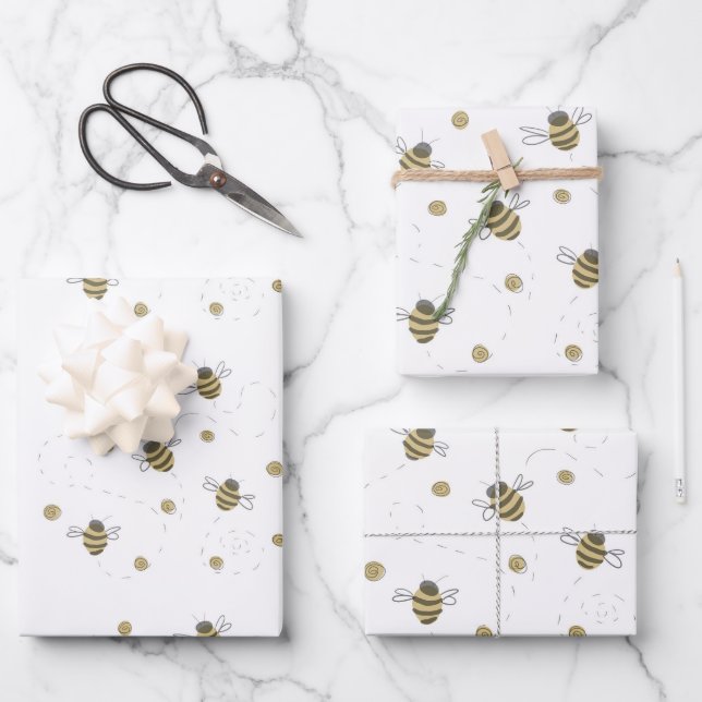 Bienenwaschpapier Geschenkpapier Set (Vorderseite)