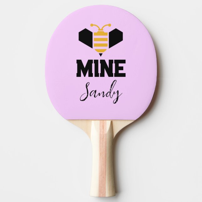 Bienenwerk (Name) Minimalistisches romantisches Ge Tischtennis Schläger (Vorderseite)