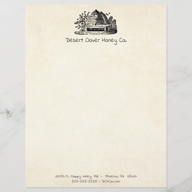 Bienenzucht Fresh Honey Cream Stationery (Vorderseite)