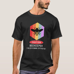 Bienenzucht Funny Beekeeping Bienenhalter Vorsicht T-Shirt