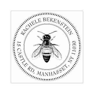 Bienenzucht-Honigbiene-Briefmarke mit Goldfarben Gummistempel