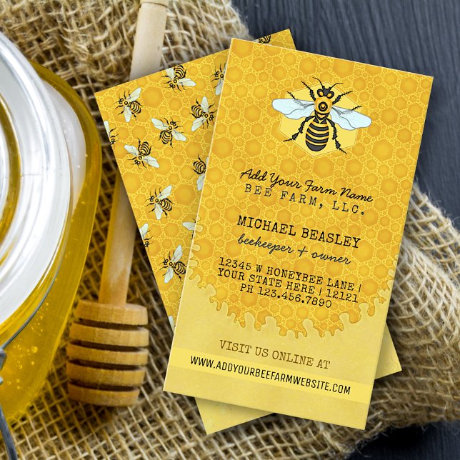 Bienenzucht Honigbienen Honigwabe Bienenstock Bien Visitenkarte (Von Creator hochgeladen)