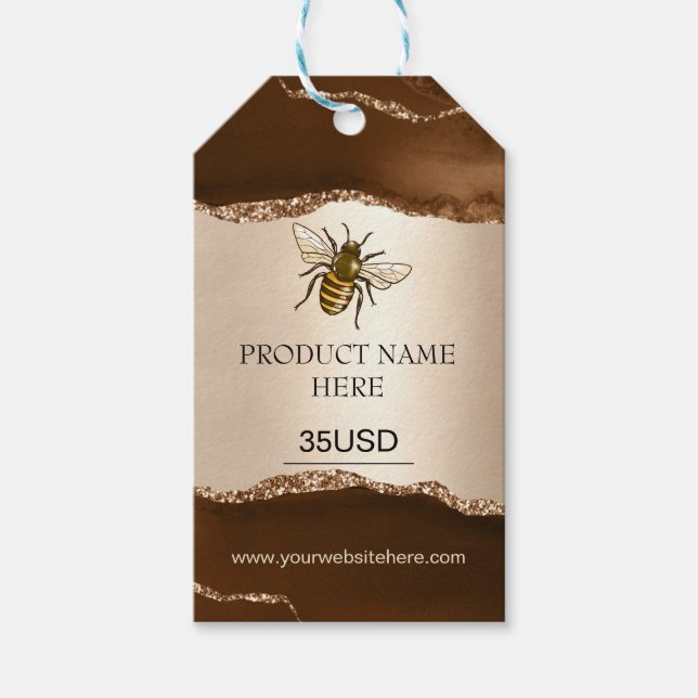 Bienenzucht Honigbienen-Honigwabenkraut Geschenkanhänger (Vorderseite)