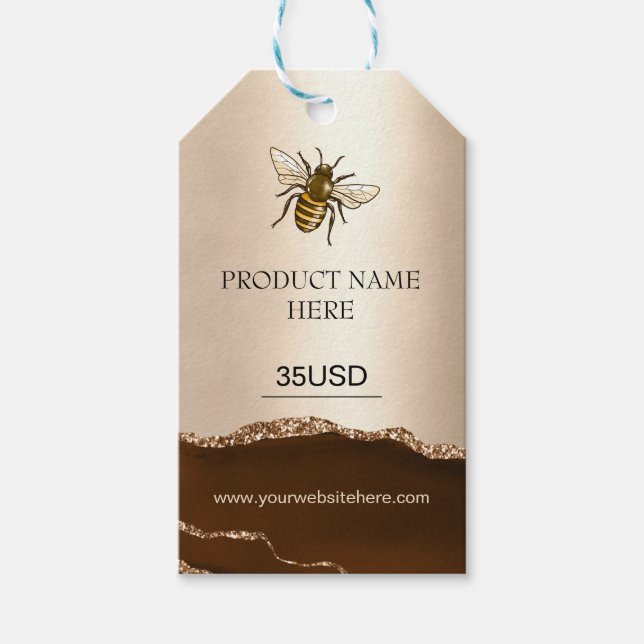Bienenzucht Honigbienen-Honigwabenkraut Geschenkanhänger (Vorderseite)