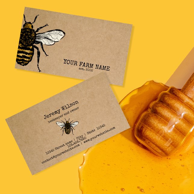 Bienenzucht Honigbienen-Honigwabenkraut Visitenkarte (Von Creator hochgeladen)