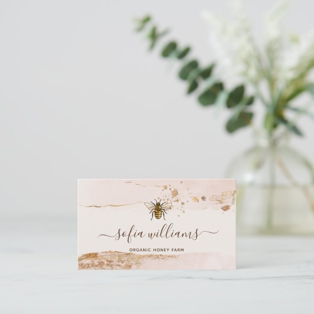 Bienenzucht Honigbienen-Honigwabenkraut Visitenkarte (Stehend Vorderseite)