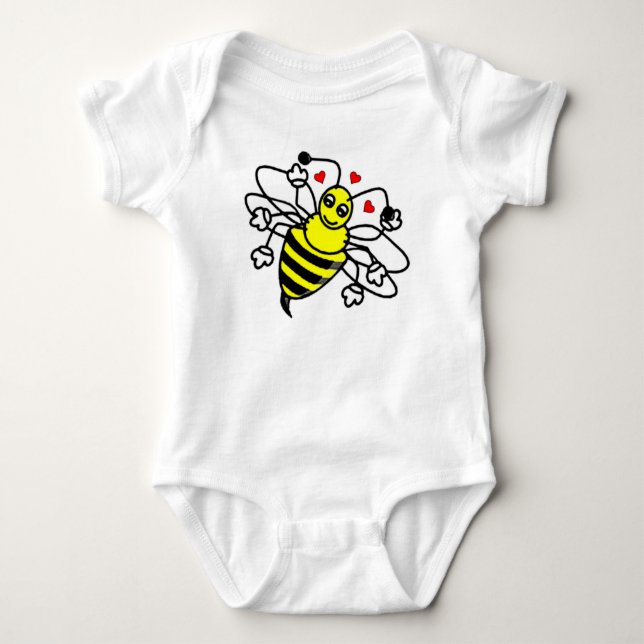 Bienenzucht-Liebe Baby Strampler (Vorderseite)