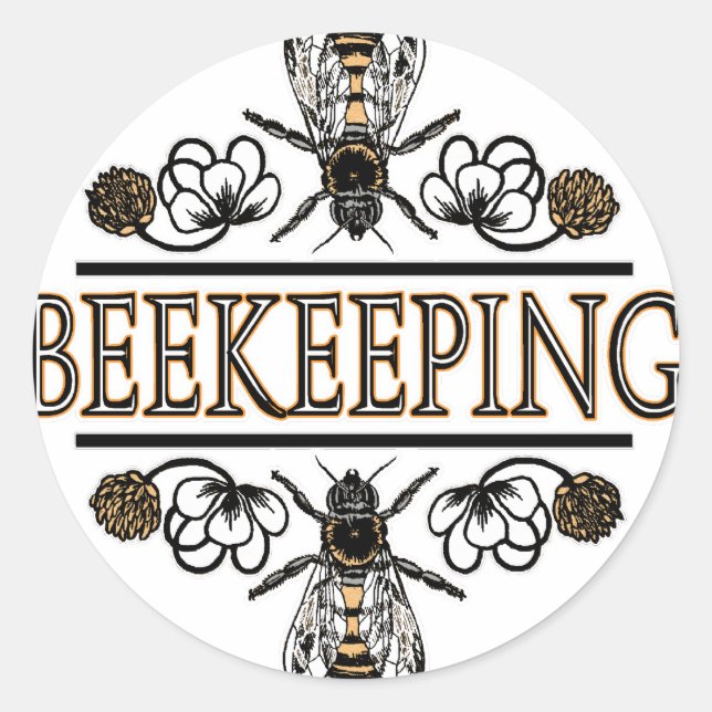 Bienenzucht Runder Aufkleber (Vorderseite)