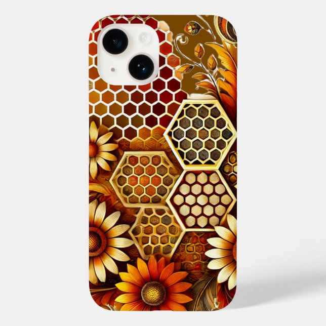 Bienenzuchtdesign | iPhone 14 Hülle (Rückseite)