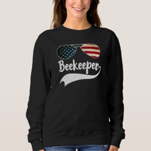 Bienenzüchter 4. Juli Amerikanische Flaggensonnenb Sweatshirt