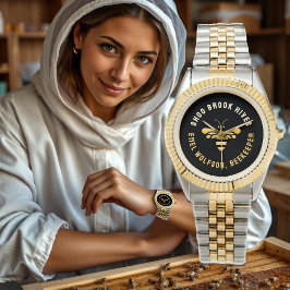Bienenzüchter Apiary Watch mit Gold stilisierten H Armbanduhr
