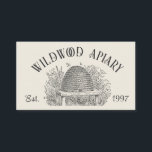 Bienenzüchter Hütte Stil Vintage Skep & Honeybeere Visitenkarte<br><div class="desc">Ein altmodischer,  schön illustrierter Skep-Bienenstock auf einer hellen Elfenbeinkarte. Raum für die Beschreibung von Bienenstöcken und Kontaktinformationen auf der Rückseite.</div>