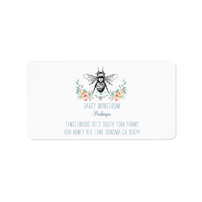 Bienenzüchter Rücksendeadresse Adressaufkleber (Vorne)