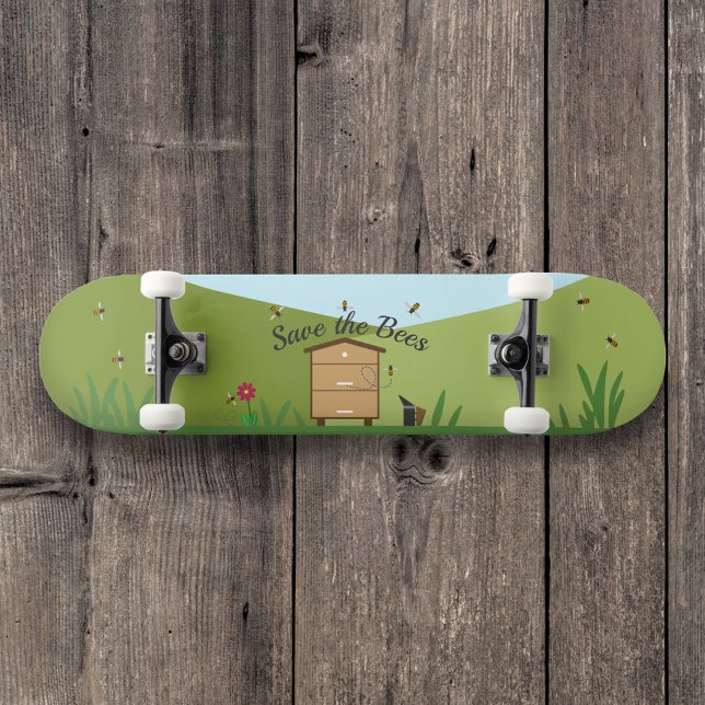 Bienenzuchtszene - Bienenskateboard Gerettet Skateboard (Beekeeping scene - Save the Bees Skateboard)
